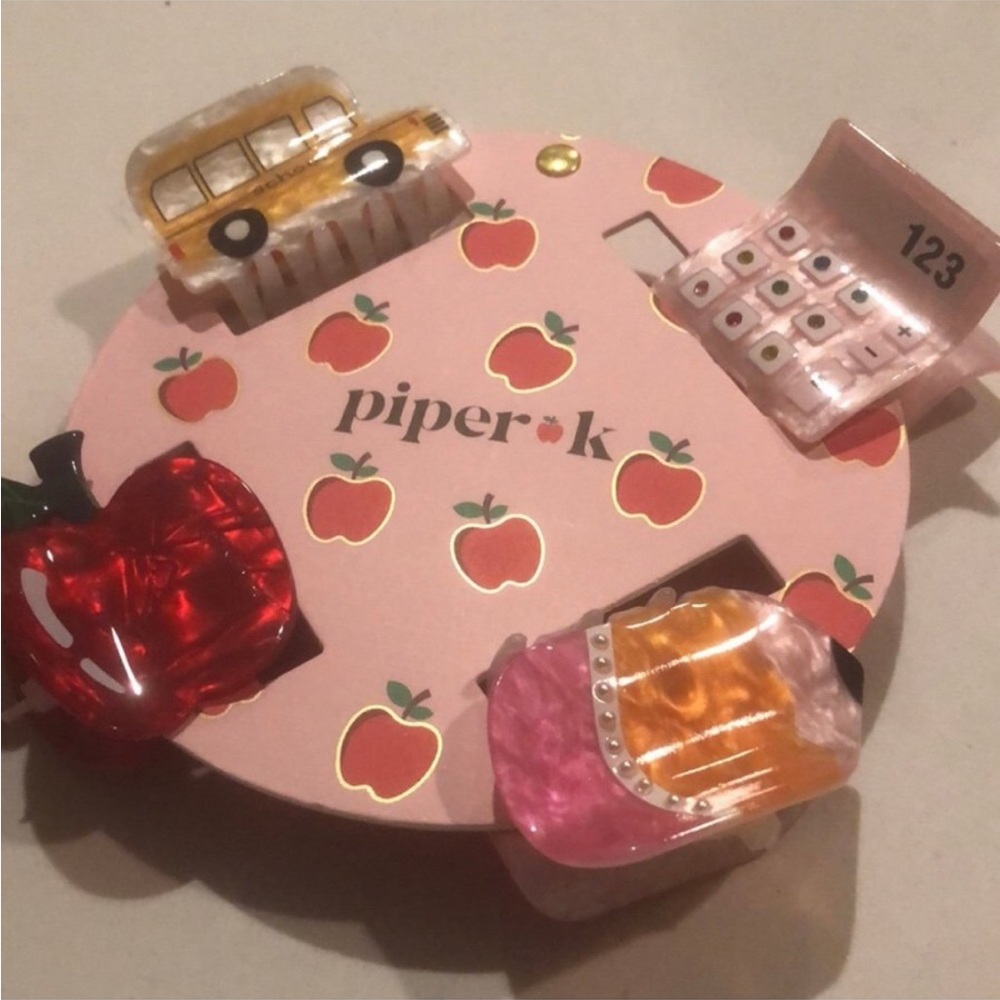 Piper K School Themed Hair Claws